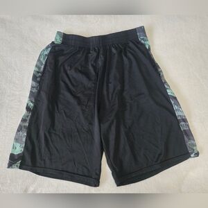 Real Essentials Big Boys Black Shorts with Green Accents Size XL